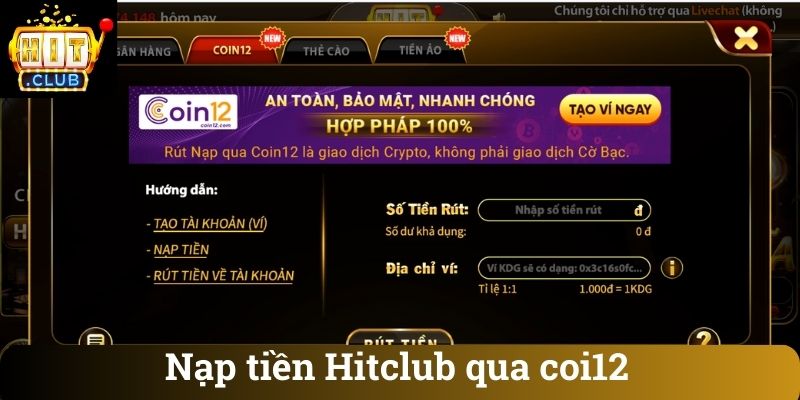 Nap tien Hitclub qua coi12 Nạp tiền Hitclub qua coi12