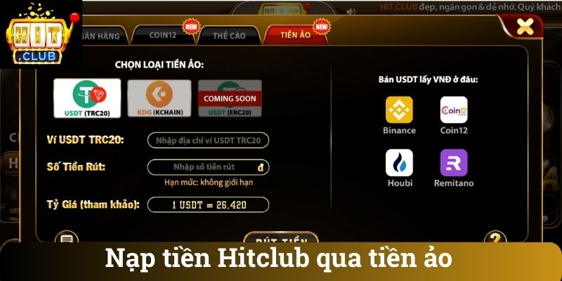 Nap tien Hitclub qua tien ao Nạp tiền Hitclub qua tiền ảo